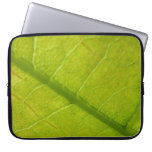 Green Leaf Botanical Nature Photography Laptop Sleeve