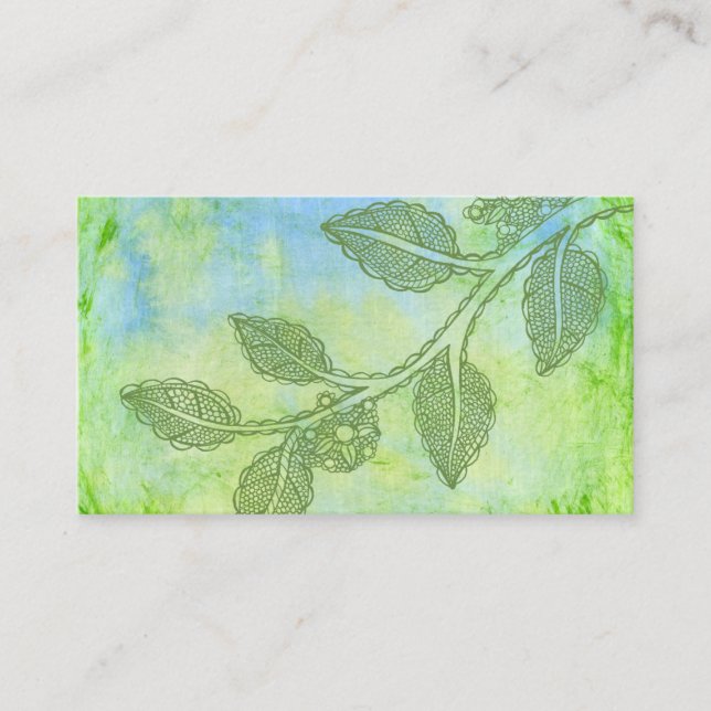 Green Leaf Business Card (Front)