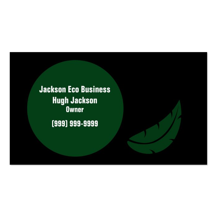 Green Leaf Business Card Template