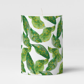 Green leaf candle