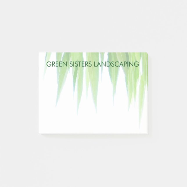 Green Leaf Canopy Earth Friendly Design Post-it Notes (Front)