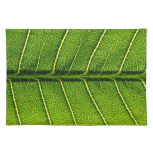 Green leaf cloth placemat