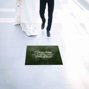 Green leaf elegant greenery spring wedding floor decals