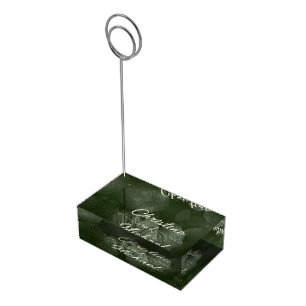 Green leaf elegant greenery spring wedding place card holder