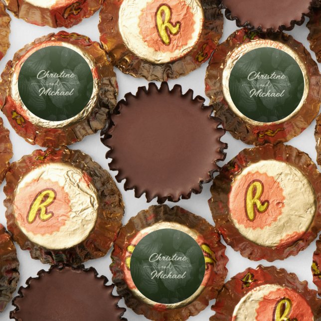 Green leaf elegant greenery spring wedding reese's peanut butter cups (Assorted)