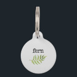 Green Leaf Fern Pet ID Tag<br><div class="desc">Green Leaf Fern</div>