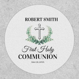 Green leaf first communion  patch