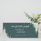 Green Leaf Floral Seating Chart Header (Standing Front)