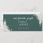 Green Leaf Floral Seating Chart Header (Back)