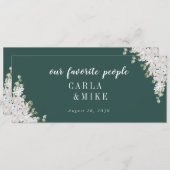 Green Leaf Floral Seating Chart Header (Front/Back)