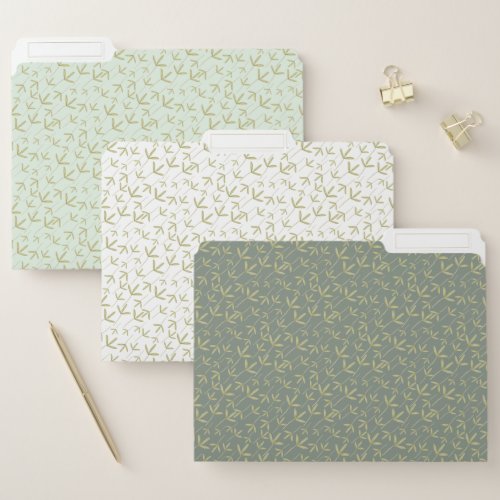 Green Leaf Garden Watercolor File Folder