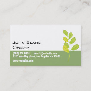 Green Leaf Gardener Business Card