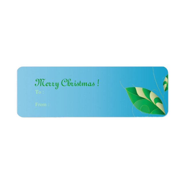 Green Leaf - Gift Label tags (Front)