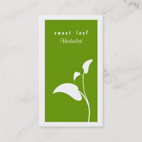 Green Leaf Herbalist  Business Card