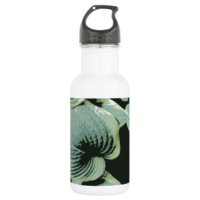 Green Leaf Hosta Water Bottle (Front)