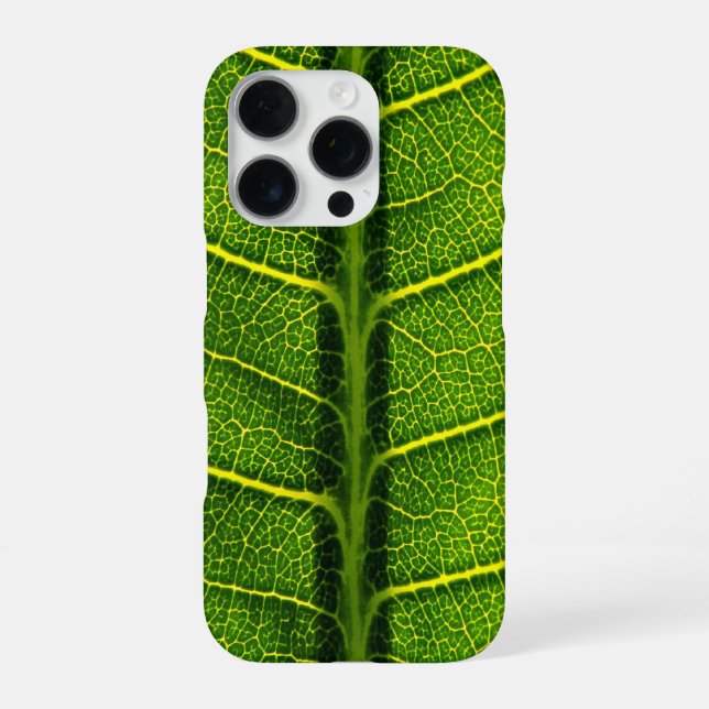 Green leaf iphone case (Back)