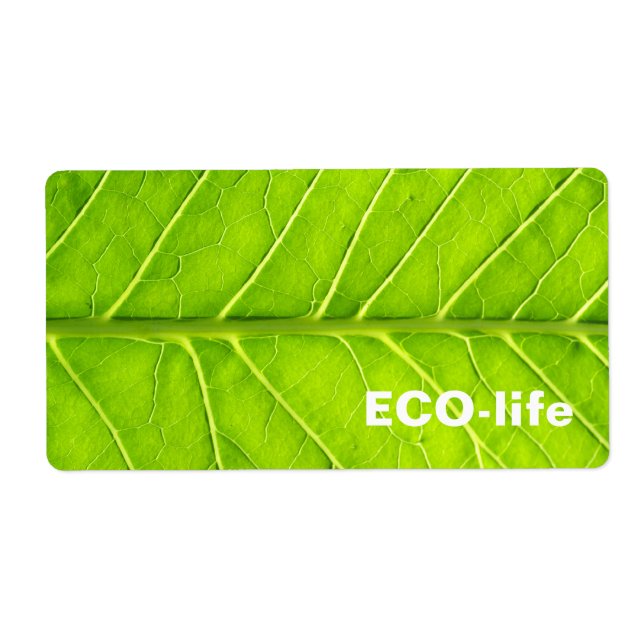 Green leaf label (Front)