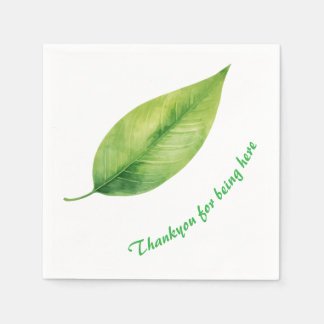 Green leaf napkins