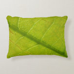 Green Leaf Nature Photography Accent Pillow