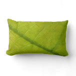 Green Leaf Nature Photography Lumbar Pillow
