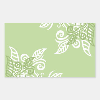 Green leaf nature plant pattern stickers