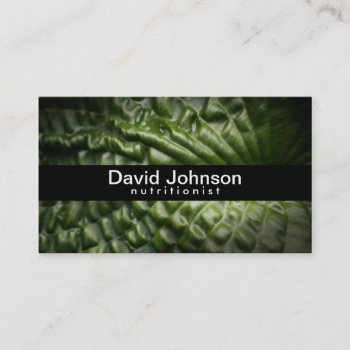 Green Leaf Nutritionist Business Card by GetArtFACTORY at Zazzle