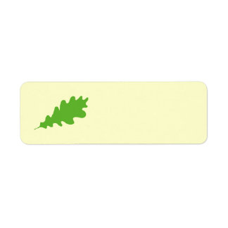 Green Leaf, Oak Tree leaf Design. Label
