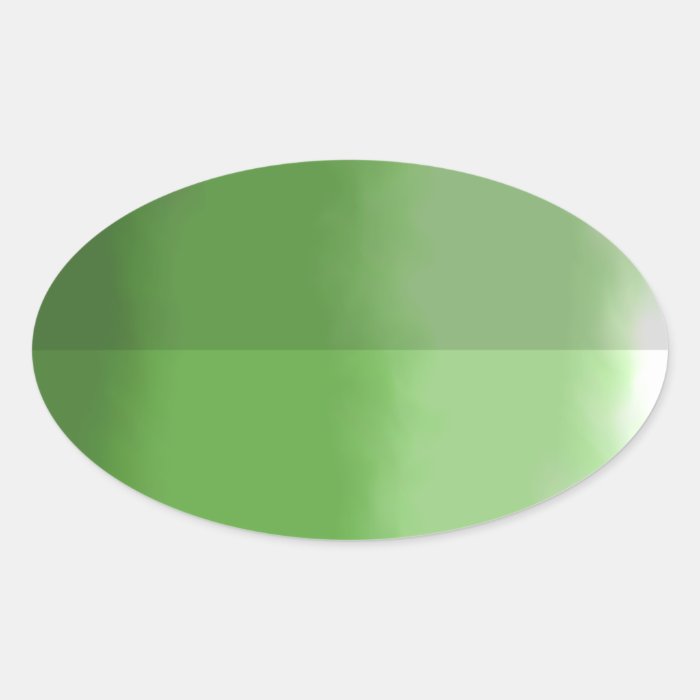 Green Leaf Oval Sticker