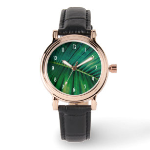 Green Leaf Palm Frond Tropical Nature Photo Watch
