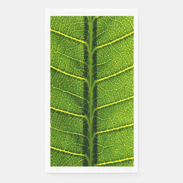 Green leaf paper guest towels (Front)