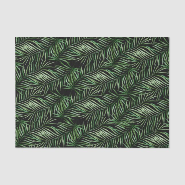 Green Leaf Pattern 1 Tissue Paper (Front)
