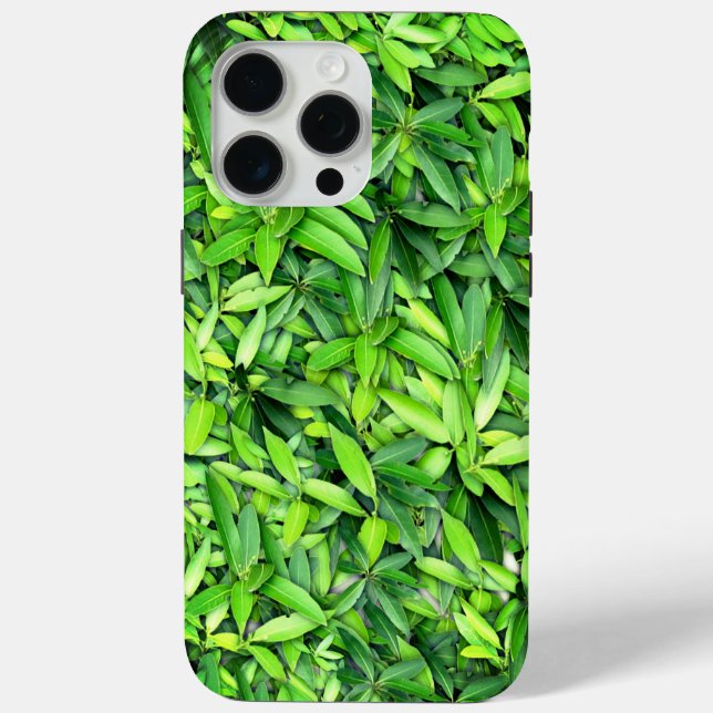 Green Leaf Pattern – Botanical Nature Art Case-Mate iPhone Case (Back)