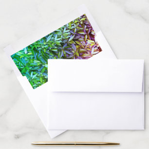 Green Leaf Pattern – Botanical Nature Art Envelope Liner