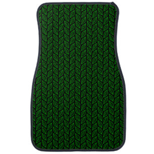 Green Leaf Pattern Car Floor Mat