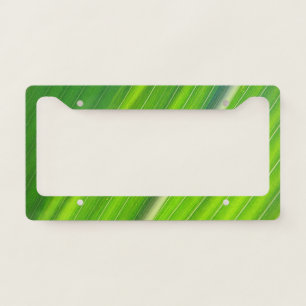 Green leaf pattern license plate frame