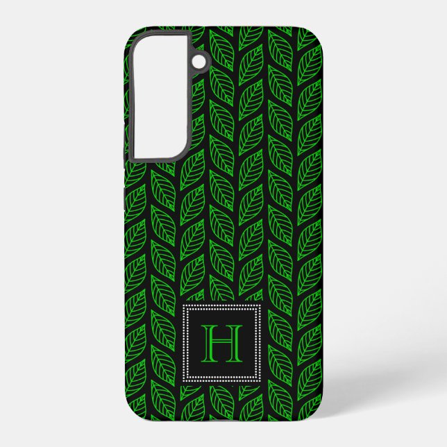 Green Leaf Pattern Samsung Galaxy Case (Back)