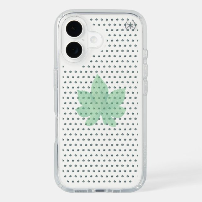 Green Leaf Pattern Speck iPhone Case (Front)