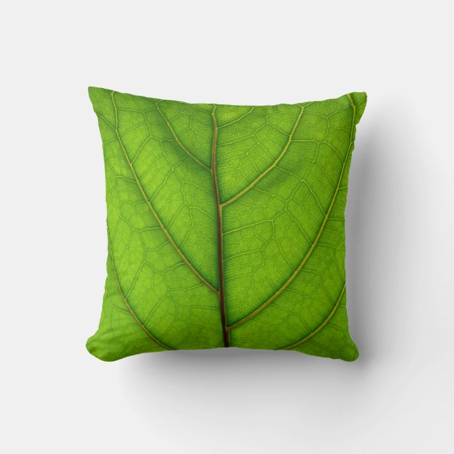 Green Leaf Pillow (Front)