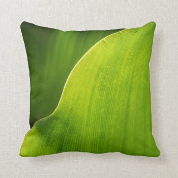 Green Leaf Pillow by Click_Buy at Zazzle