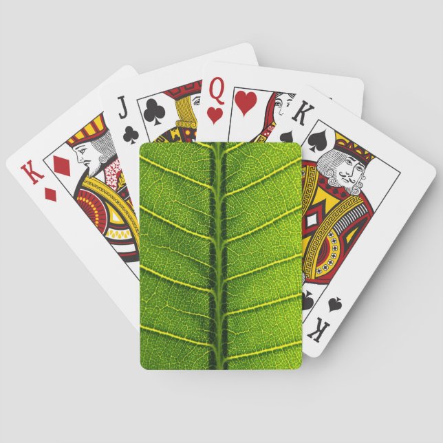 Green leaf poker cards (Back)