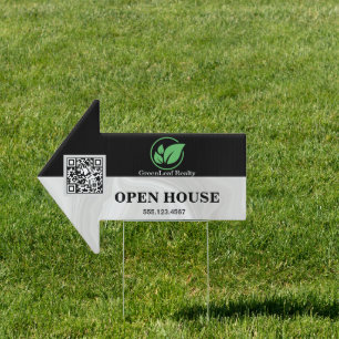 Green leaf Real estate white Marble custom Sign