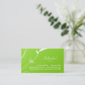 Green Leaf Salon Spa or Landscaping Business Card (Standing Front)