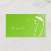 Green Leaf Salon Spa or Landscaping Business Card (Back)