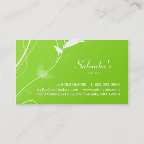 Green Leaf Salon Spa or Landscaping Business Card