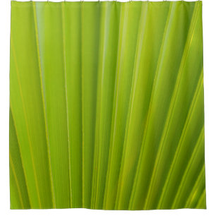 Green leaf shower curtain