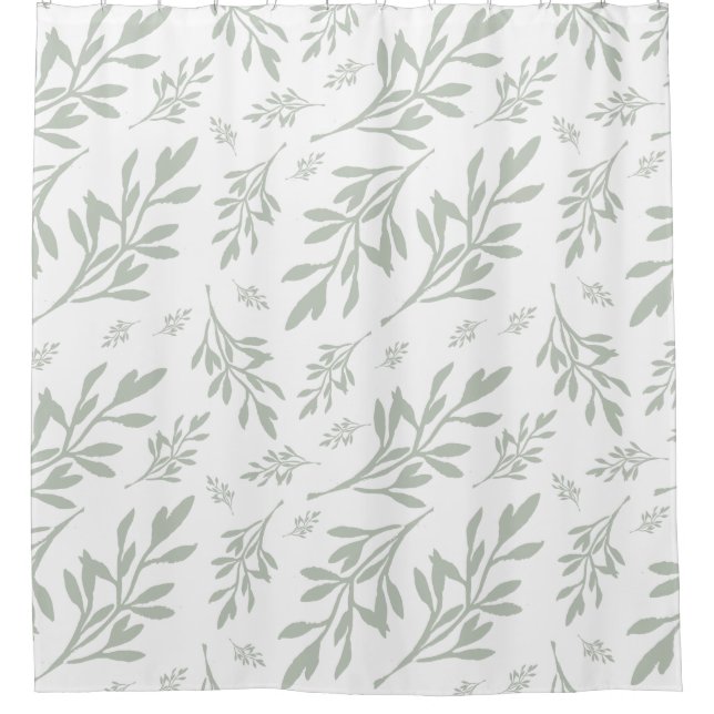 Green Leaf - Shower Curtain (Front)