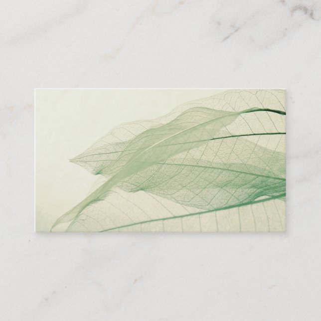 green leaf skeletons business card (Front)