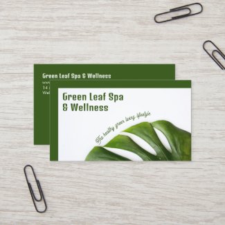 Green Leaf Spa & Wellness Business Card