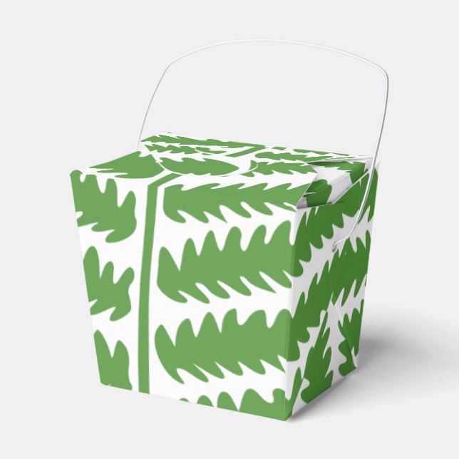 Green Leaf Take Out Favor Box (Front Side)