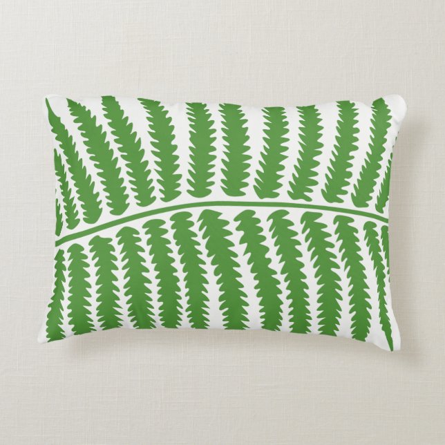 Green Leaf Throw Pillow (Back)